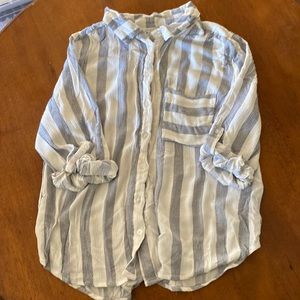 STRIPED BUTTON UP SHIRT